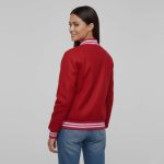 Red Fleece Varsity Jacket - Image 2